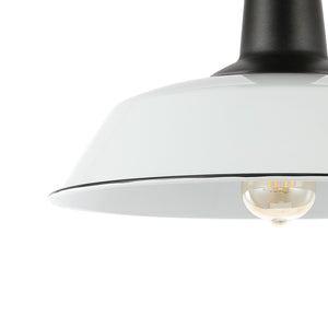 Camila 1-Light Classic Industrial Indoor/Outdoor Iron LED Semi Flush Mount