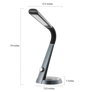 Milton Aluminum Contemporary Minimalist Adjustable Head Dimmable USB Charging LED Task Lamp