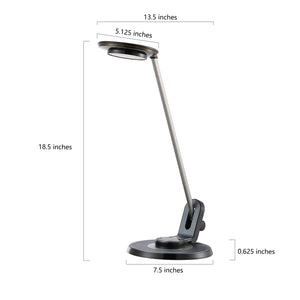 Dixon Aluminum Contemporary Minimalist Adjustable Dimmable USB Charging LED Task Lamp