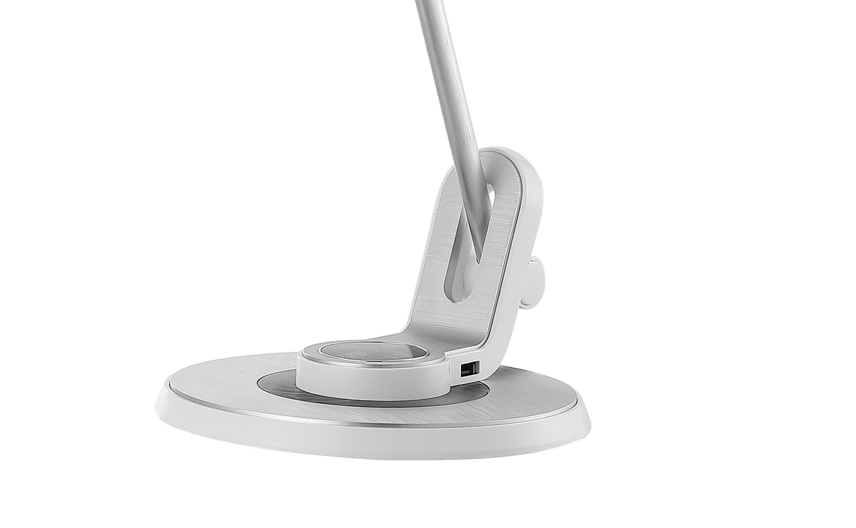 Dixon Aluminum Contemporary Minimalist Adjustable Dimmable USB Charging LED Task Lamp