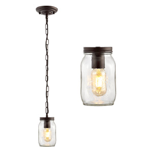 Gaines-1-Light-Farmhouse-Industrial-Iron-Mason-Jar-LED-Pendant-Pendants