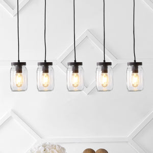 Gaines-5-Light-Farmhouse-Industrial-Iron-Mason-Jar-Linear-LED-Pendant-Pendants