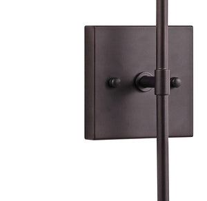 Cato 1-Light Bohemian Farmhouse Iron/Glass LED Vanity