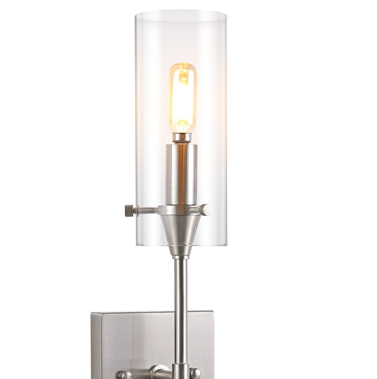 Cato 1-Light Bohemian Farmhouse Iron/Glass LED Vanity