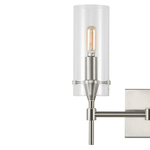 Cato 2-Light Modern Farmhouse Iron/Glass LED Vanity