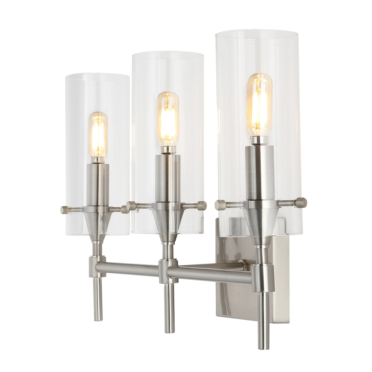 Cato 3-Light Modern Minimalist Iron/Glass LED Vanity
