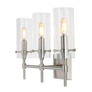 Cato 3-Light Modern Minimalist Iron/Glass LED Vanity