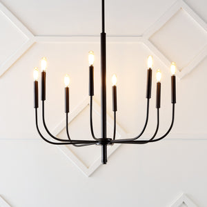 Amoros 8-Light Modern Mid-Century Iron LED Chandelier