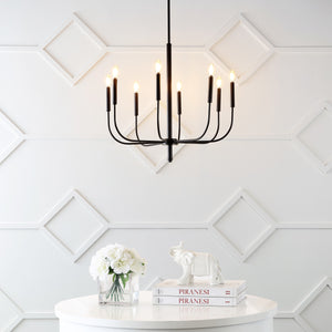 Amoros 8-Light Modern Mid-Century Iron LED Chandelier