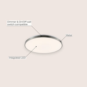 Astrid 1-Light Modern Minimalist Iron Circle Integrated LED Flush Mount