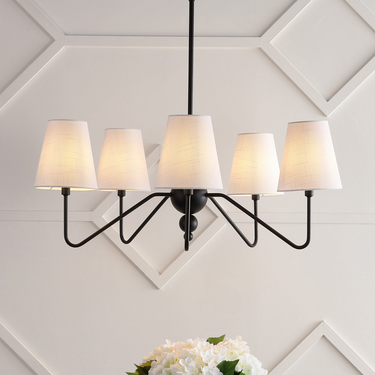 Skylar 5-Light Classic Minimalist Iron Inverted Gourd LED Chandelier