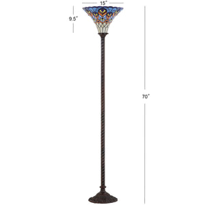 Peacock Torchiere LED Floor Lamp