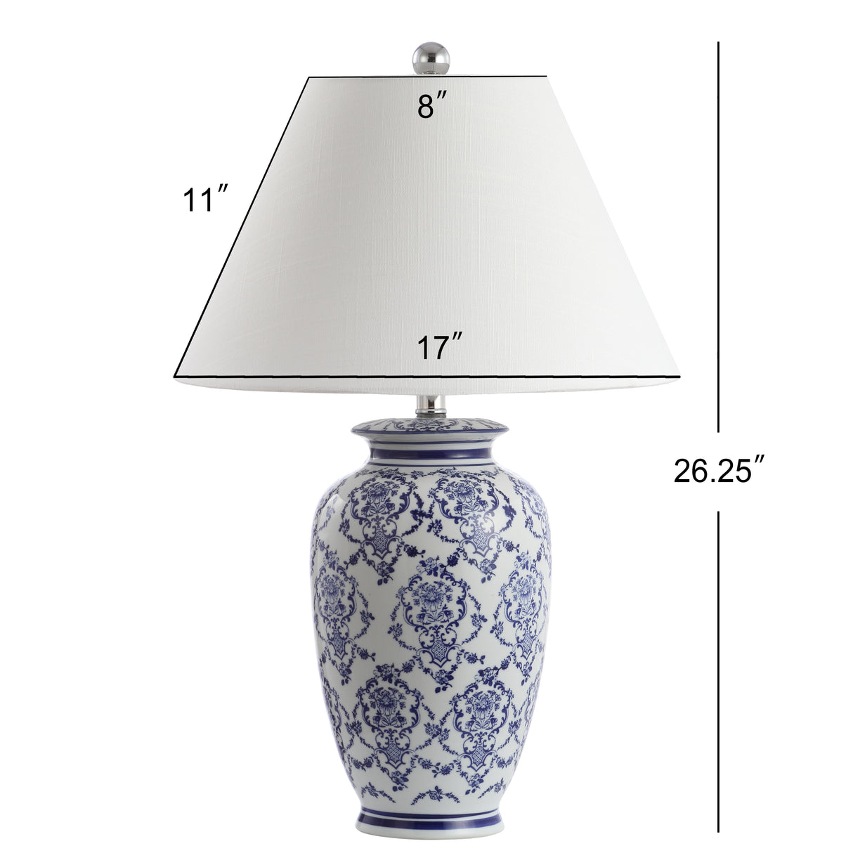 Juliana Chinoiserie Ceramic LED Table Lamp