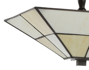 Juliana Tiffany-Style Glass/Metal LED Semi-Flush Mount