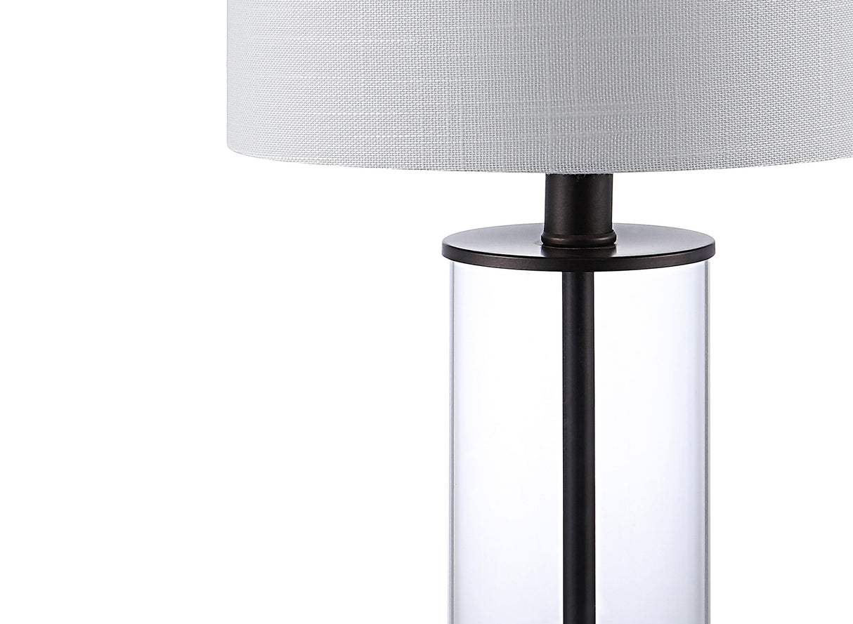 Abner glass modern contemporary usb charging led table lamp