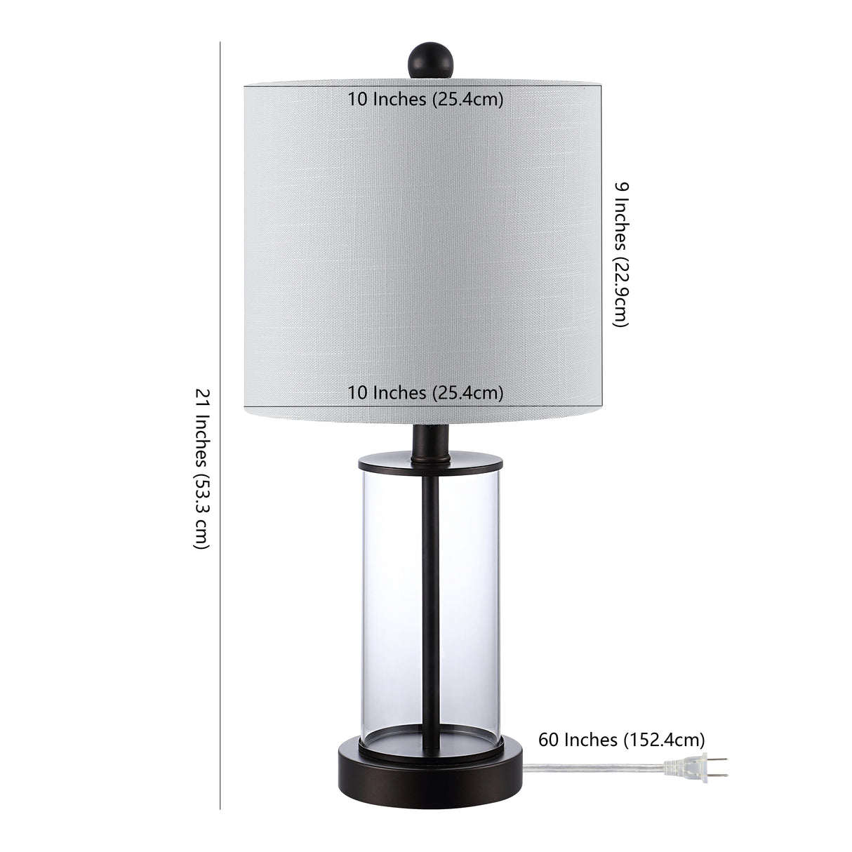 Abner glass modern contemporary usb charging led table lamp