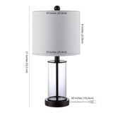 Abner glass modern contemporary usb charging led table lamp