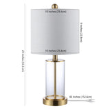 Abner glass modern contemporary usb charging led table lamp