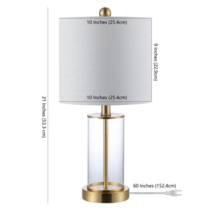 Abner glass modern contemporary usb charging led table lamp