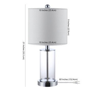 Abner glass modern contemporary usb charging led table lamp