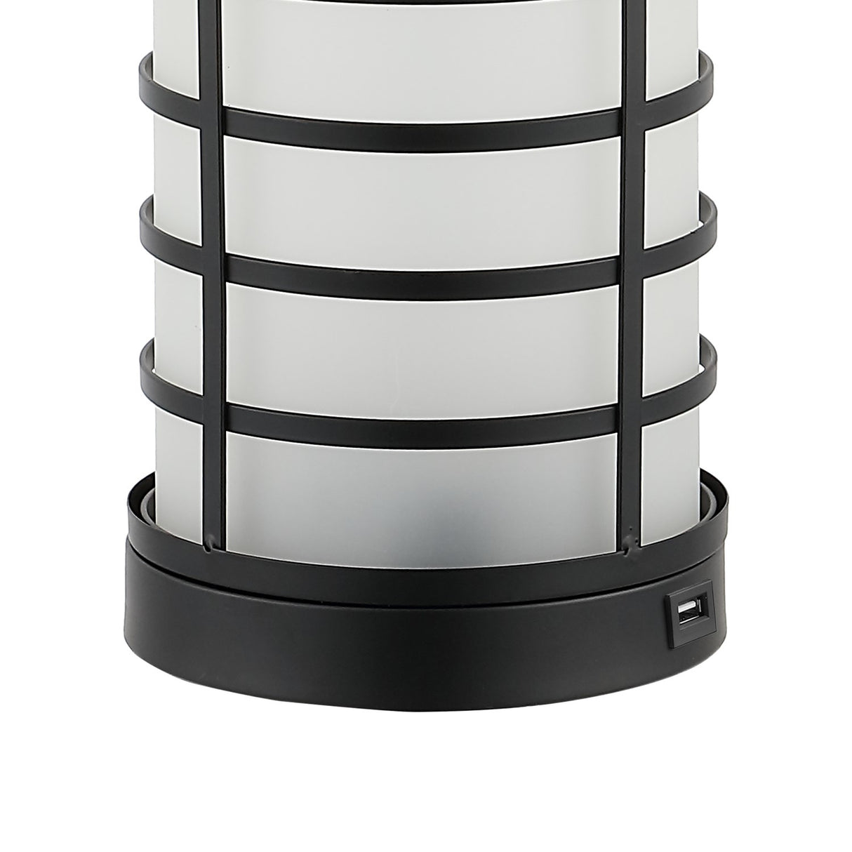 Jayce Modern Industrial Iron Nightlight LED Table Lamp with USB Charging Port