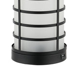 Jayce Modern Industrial Iron Nightlight LED Table Lamp with USB Charging Port