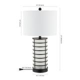 Jayce Modern Industrial Iron Nightlight LED Table Lamp with USB Charging Port