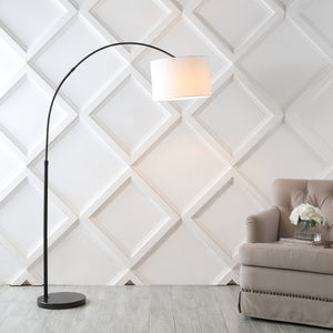 Collier Industrial Vintage Head-and-Height-Adjustable Iron LED Arc Floor Lamp with Smart Bulb