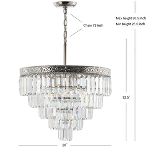 Wyatt 4-Light Crystal LED Chandelier