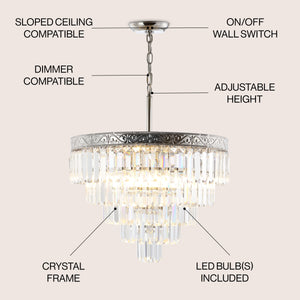 Wyatt 4-Light Crystal LED Chandelier