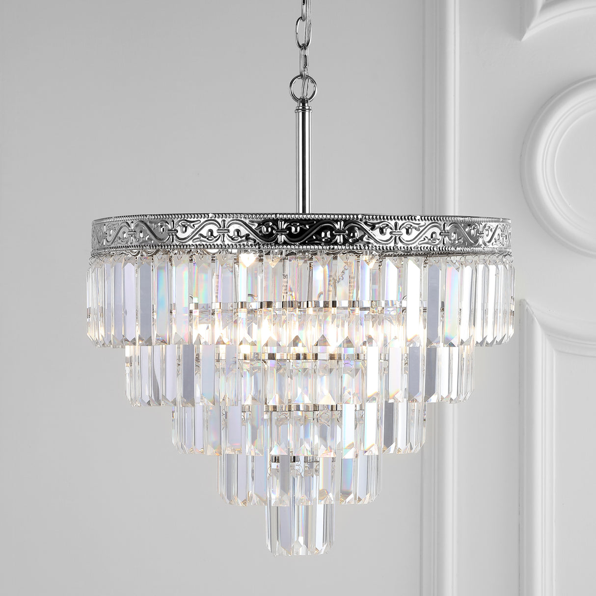 Wyatt 4-Light Crystal LED Chandelier