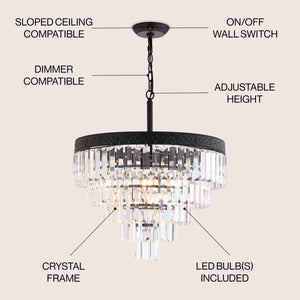 Wyatt 4-Light Crystal LED Chandelier