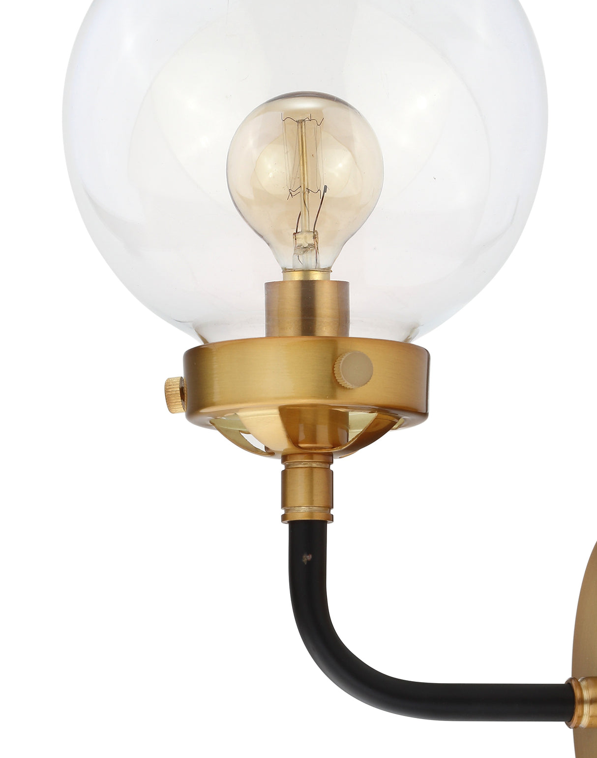 Caleb 1-Light Contemporary Transitional Iron/Glass LED Vanity Light