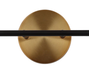 Caleb 2-Light Contemporary Transitional Iron/Glass LED Vanity Light