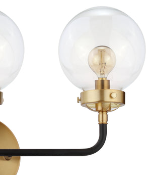 Caleb 3-Light Contemporary Transitional Iron/Glass LED Vanity Light