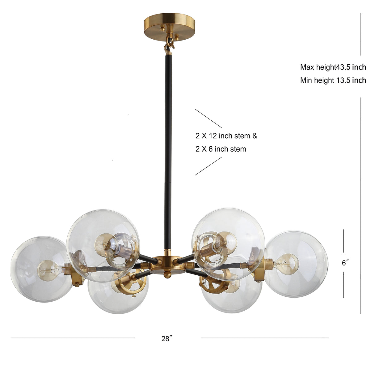 Caleb Brass Cluster Pendant