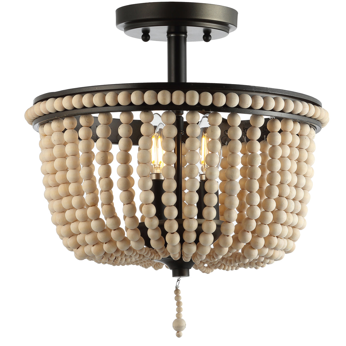 Allie-Wood-Beaded/Metal-LED-Semi-Flush-Mount-Flush-Mounts