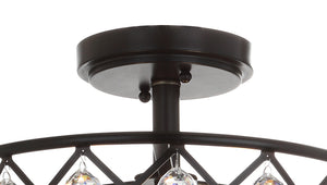 Gabrielle Crystal/Metal LED Semi-Flush Mount