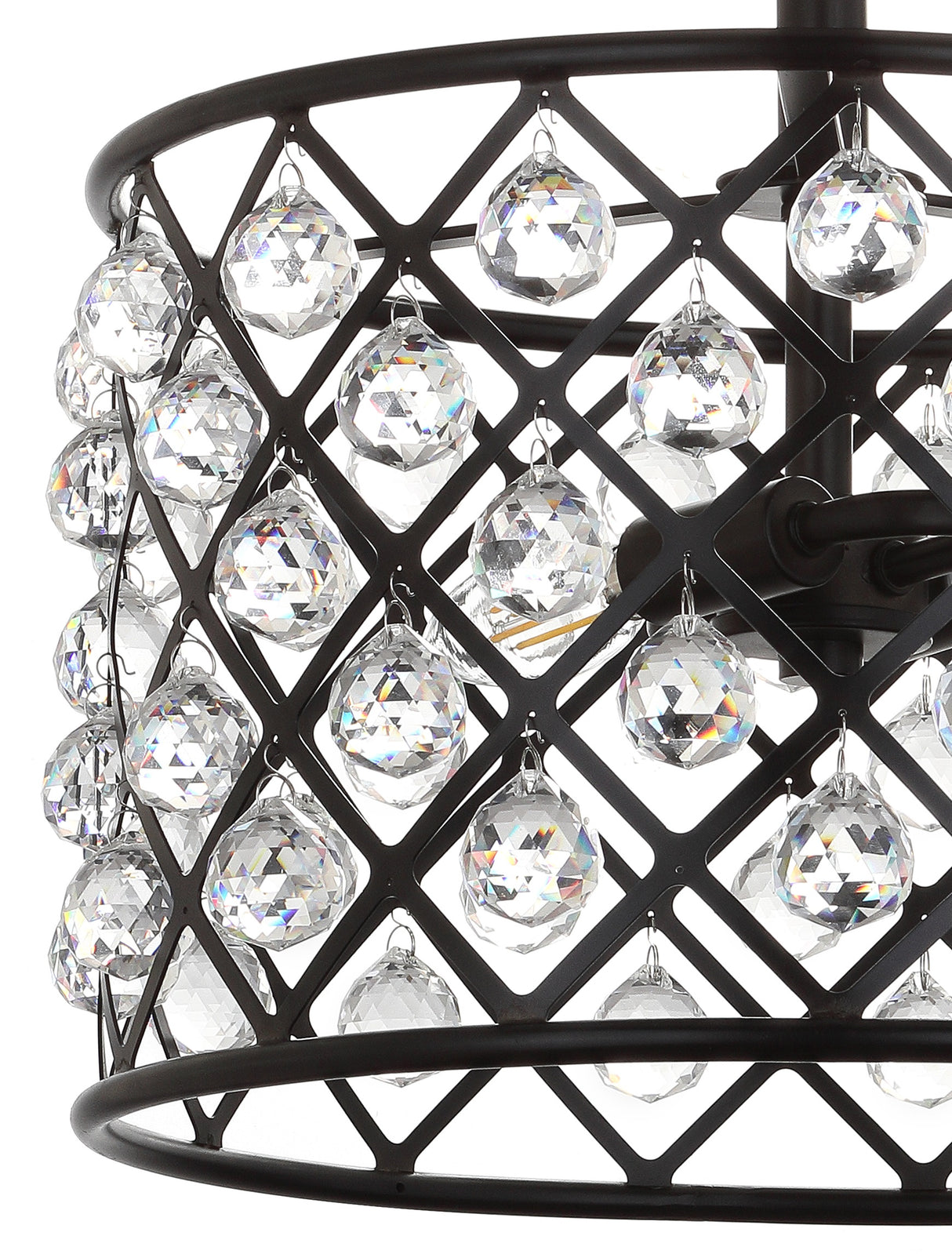 Gabrielle Crystal/Metal LED Semi-Flush Mount