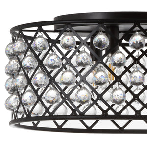 Gabrielle Metal/Crystal LED Flush Mount Ceiling Light