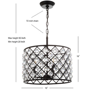 Gabrielle Crystal/Metal LED Pendant