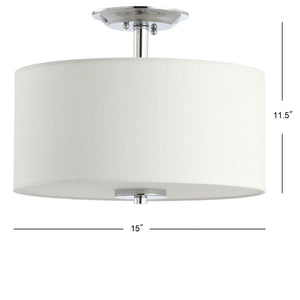 Marc Metal/Linen LED Semi-Flush Mount