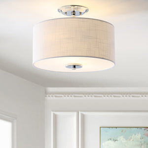 Marc Metal/Linen LED Semi-Flush Mount