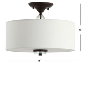 Marc Metal/Crystal LED Semi-Flush Mount