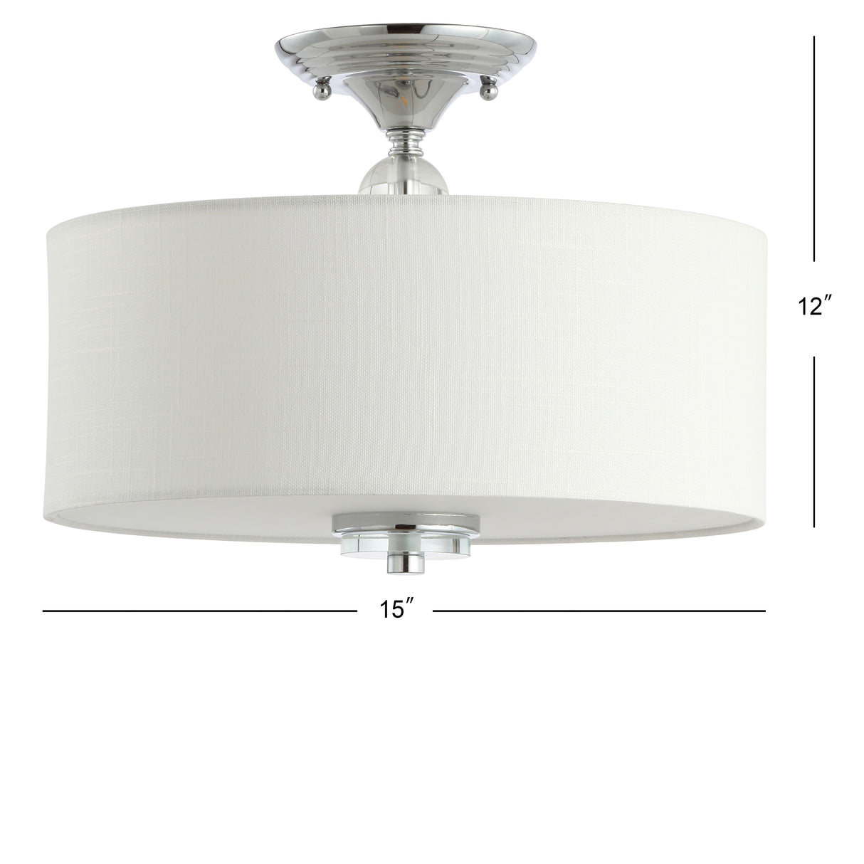 Marc Metal/Crystal LED Semi-Flush Mount