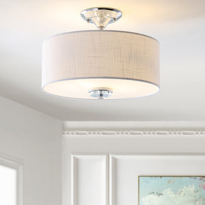 Marc Metal/Crystal LED Semi-Flush Mount