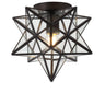 Stella Moravian Star Metal/Clear Glass LED Flush Mount