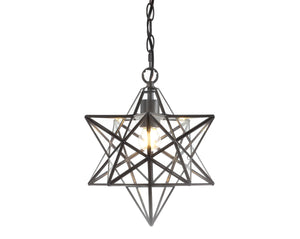 Stella-Moravian-Star-Metal/Clear-Glass-LED-Pendant-Pendants