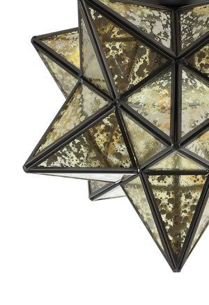 Stella Moravian Star Metal/Mercury Glass LED Flush Mount