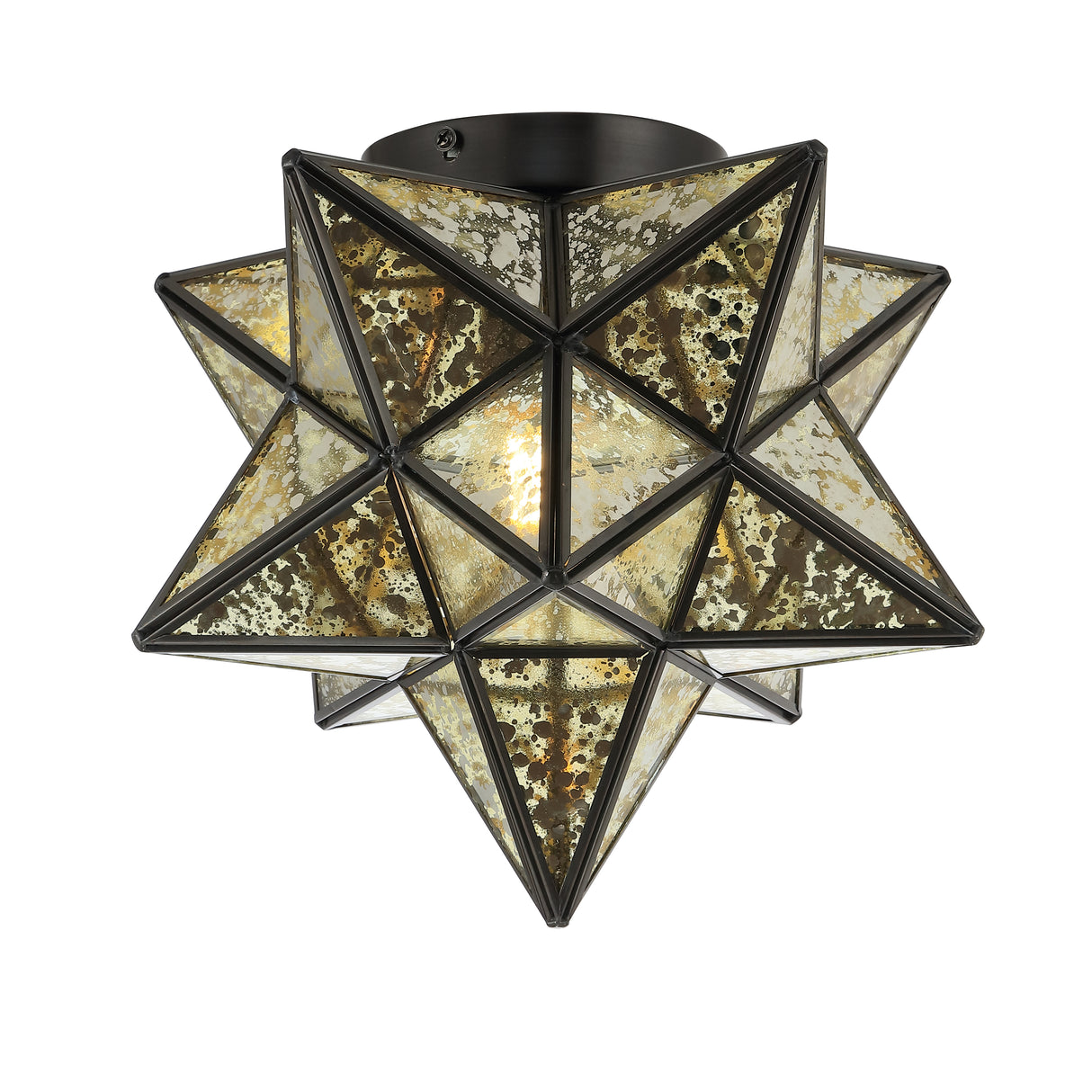 Stella-Moravian-Star-Metal/Mercury-Glass-LED-Flush-Mount-Flush-Mounts